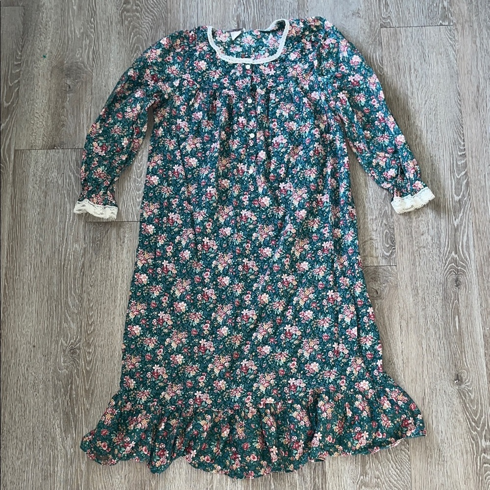 Vintage willow creek 100% cotton peasant dress cottagecore grandmacore floral